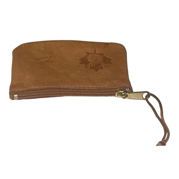 VTG Tilley Deerskin Leather Coin Purse Quebec Canada Zip Pouch Wristlet New - Picture 6 of 8